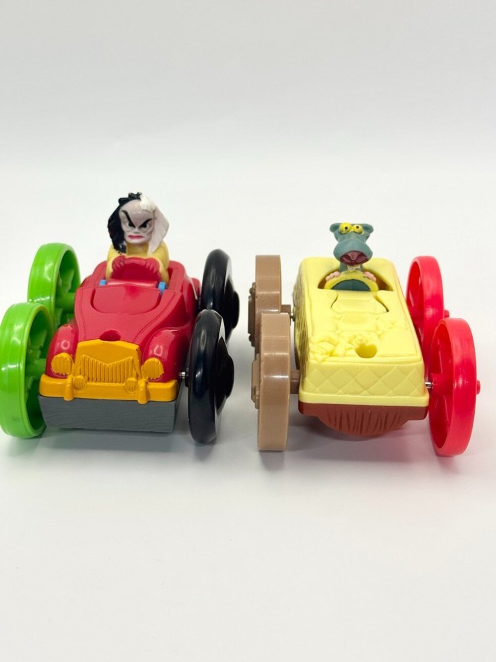 McDonalds Disney 101 Dalmatians Flip Cars (2) CRUELLA + MOUSE Happy Meal Toy
